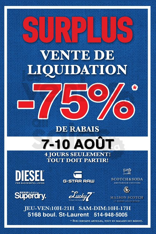 Liquidation top brands men & women 75 allsales.ca